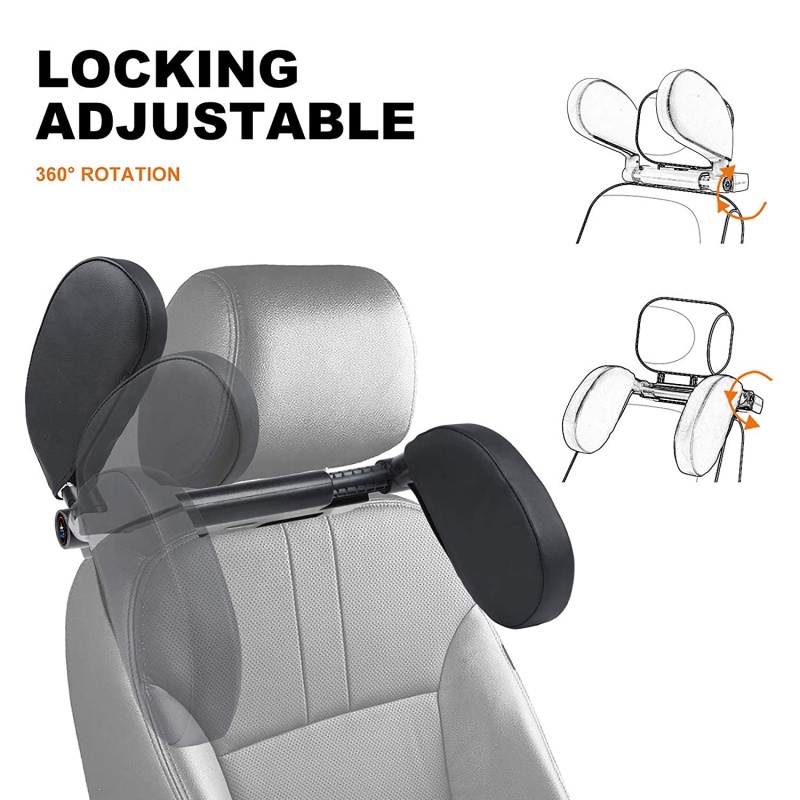 Car Seat Headrest Pillow Adjustable Head Neck Support Detach