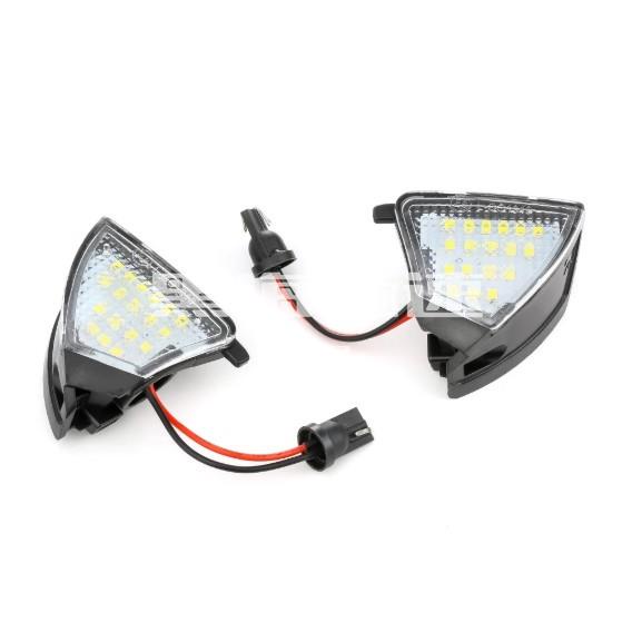 黑海極速•大眾高爾夫5專用LED後視鏡燈VW Golf 5迎賓燈倒車鏡燈照地燈Eos Jetta Passat