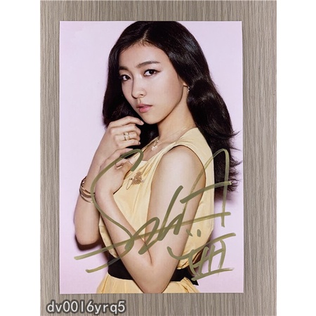 『保真』韓國明星FX F(X)組合 樸善憐Luna親筆簽名照片新款熱門 親簽