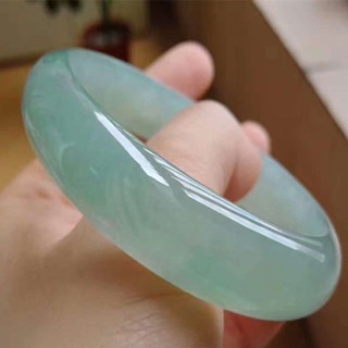 【✨秋冬新品✨】精美珠寶【帶證書】老坑冰種淺綠玉手鐲女款少女天然正品色玉鐲子
