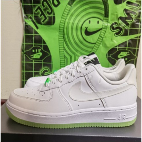 Nike Air Force 1 Low “Have A Nike Day” 笑臉 白綠 夜光 女款CT3228-100