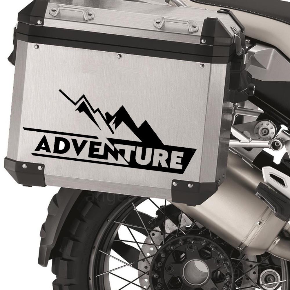 桃源出貨 摩托車行李箱側尾頂部鋁製錶殼盒貼紙 ADV Adventure 貼花