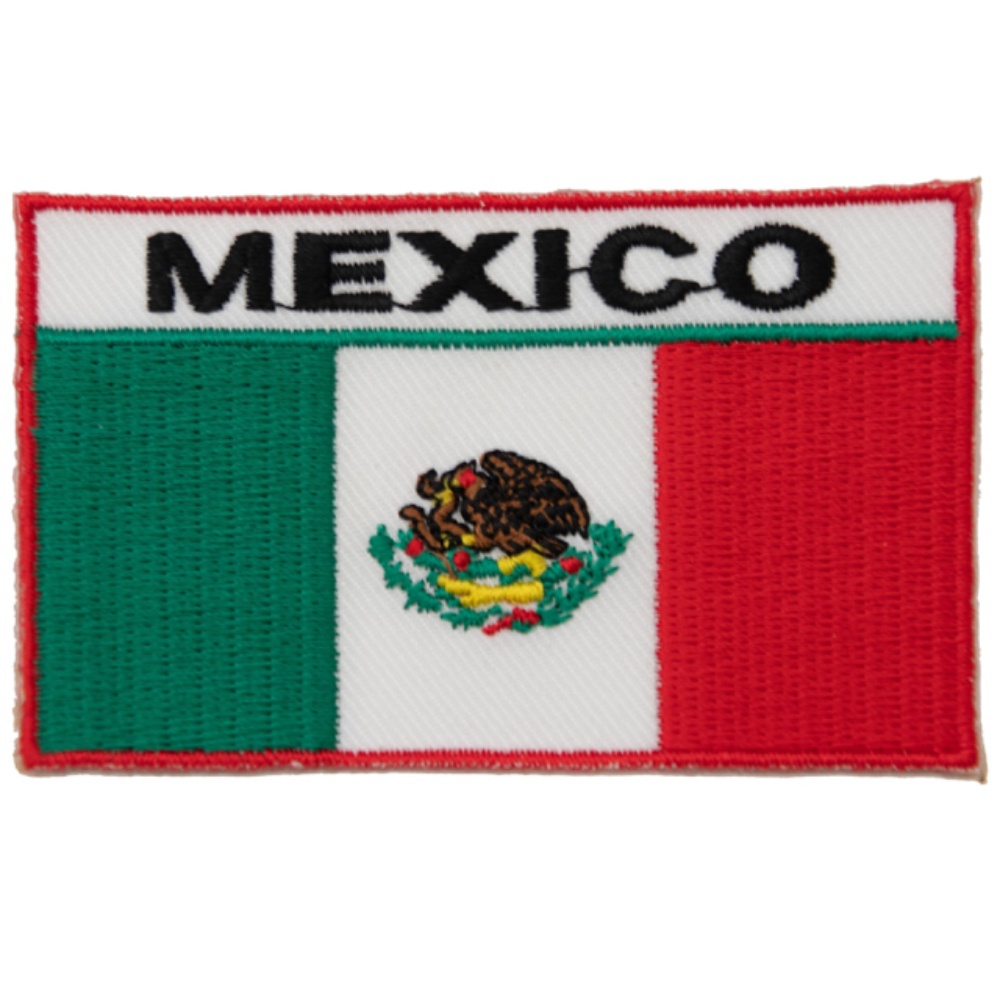 【A-ONE】墨西哥 熨斗徽章 熱燙臂章 Flag Patch胸章 熨燙補丁 布藝布標 熨斗胸章 背膠繡片貼 帶團