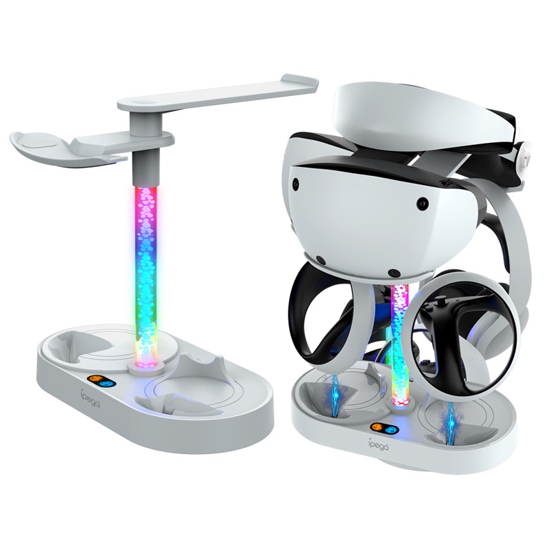 ❀ZAOAN PSVR2磁吸彩虹充電座PSVR2手柄座充帶炫彩RGB燈可收納眼鏡耳機