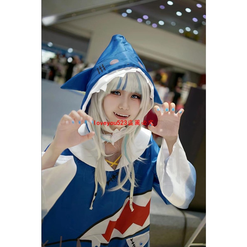 道具#古拉cos服噶嗚古拉衣服Hololive虛擬Vtuber鯊魚服cosplay服裝大碼