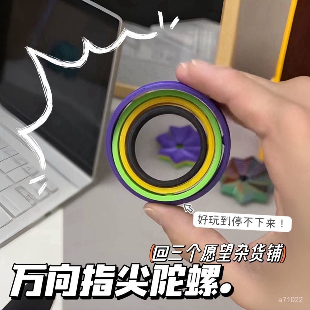 【🔥台灣最低價格🔥】新款萬嚮指尖陀螺解壓益智玩具3D無限翻轉陀螺減壓神器靜音持久