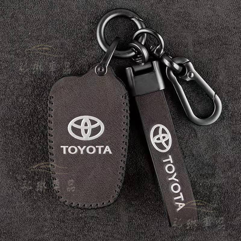 豐田 Toyota鑰匙套Altis Camry Rav4 Avalon鑰匙皮套真皮鑰匙包 ef