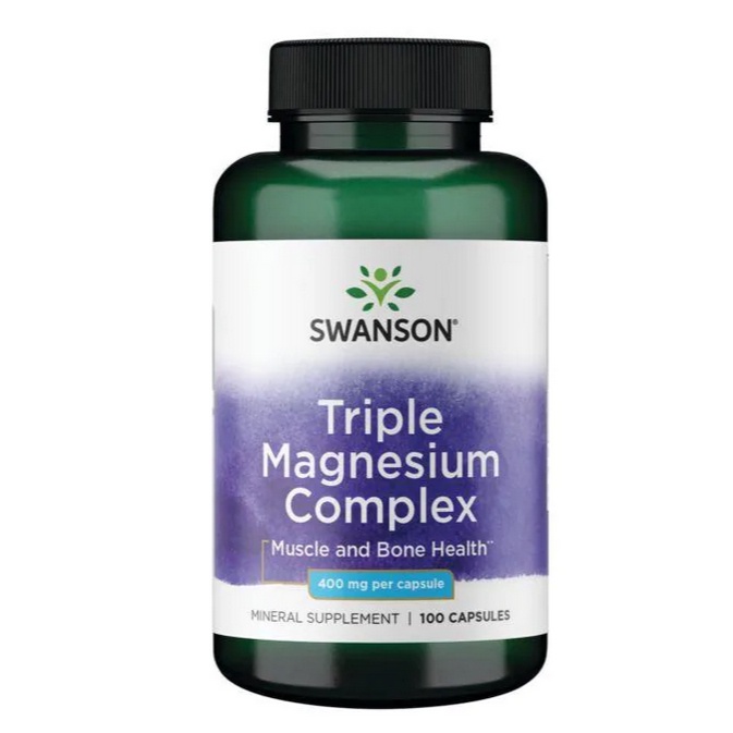 【Swanson】免運 Triple Magnesium Complex 三種鎂 複合膠囊 400mg 100顆