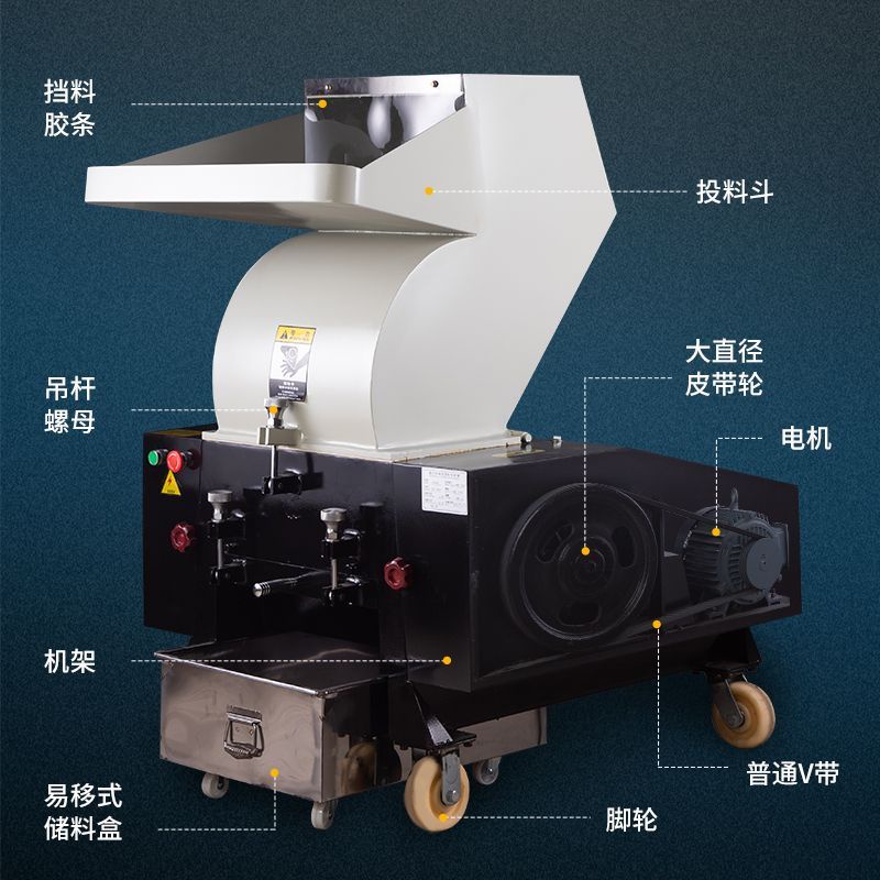 【臺灣專供】塑膠粉碎機強力粉碎機家用藥材小型打料機工業多功能塑膠破碎機械