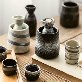 ✅滿99元出貨 日式陶瓷清酒酒具套裝溫酒器燙酒壺熱酒壺家用黃酒瓶白酒杯分酒器 安妮