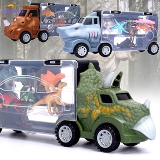 Dinosaur Truck Toys Sliding Car Carrier Set with Simulation