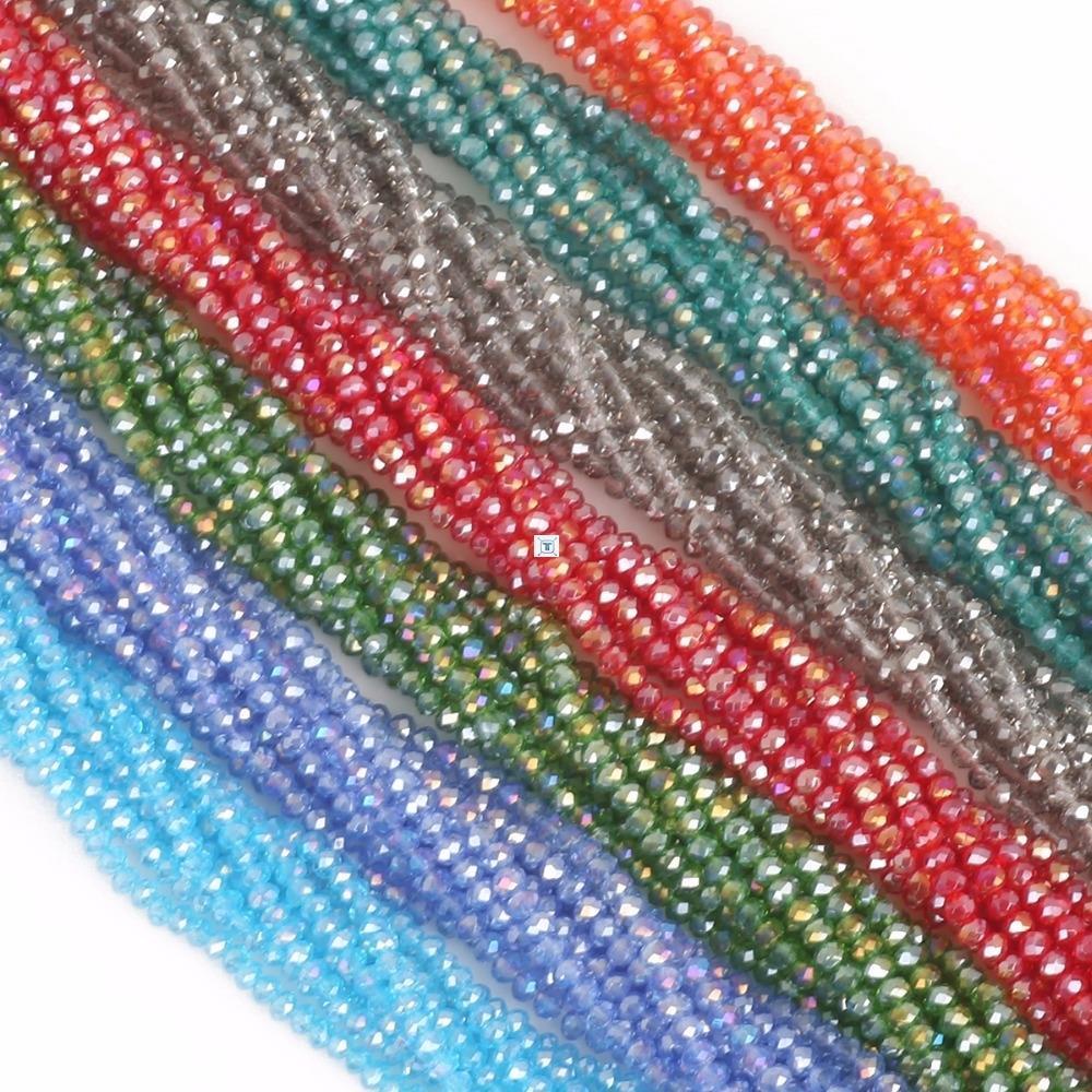 Multi Color 2mm 195PCS Bicone Austria Crystal Beads Cut