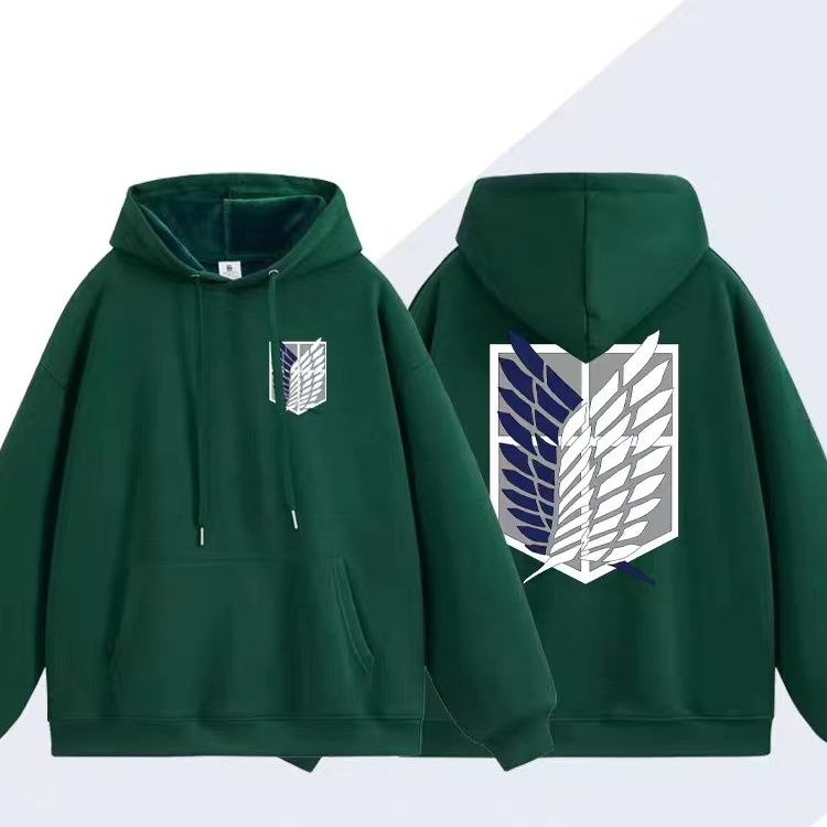 【現貨免運】  進擊的巨人大學T  進擊的巨人衣服 進擊的巨人 帽t  進擊的巨人周邊衣服 自由之翼印花大學T