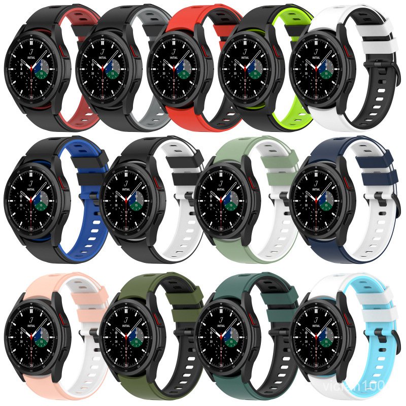 學良3C-適用三星Galaxy Watch4/ classic watch5/ pro手錶錶帶硅膠錶帶
