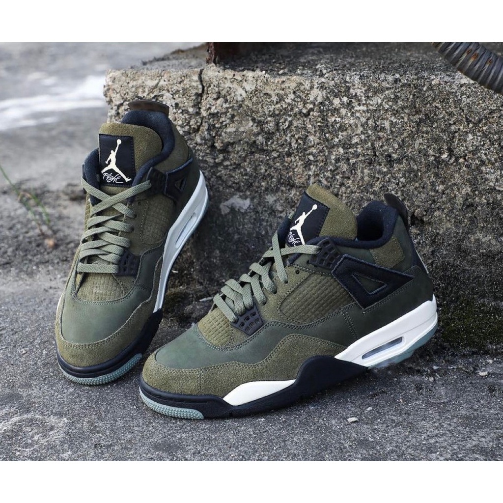 Air Jordan 4 Craft “Medium Olive” 綠兔子 鹿皮 籃球鞋