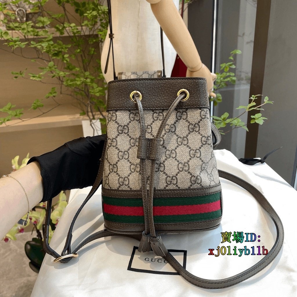 雅萱二手 GUCCI 古馳 Ophidia mini 迷你 水桶包 斜背包 單肩包 手提包 550620 現貨免運