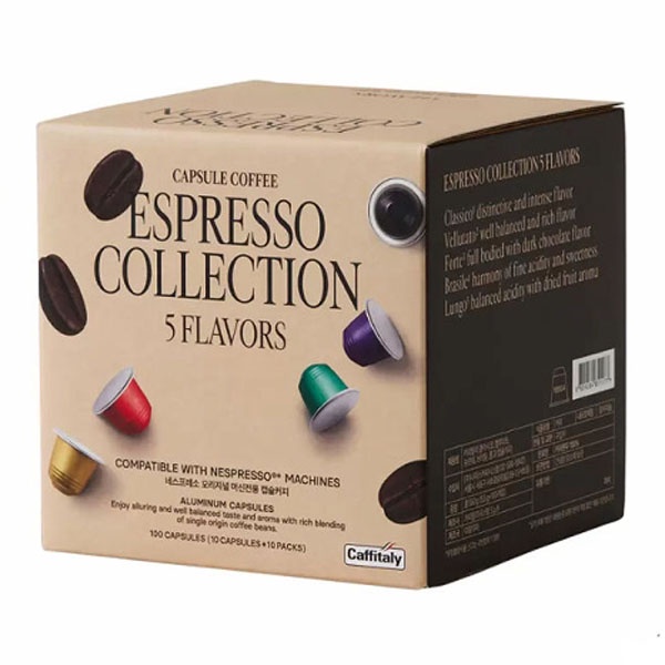 CAFFITALY 咖啡膠囊組100顆 適用NESPRESSO咖啡機 C139643