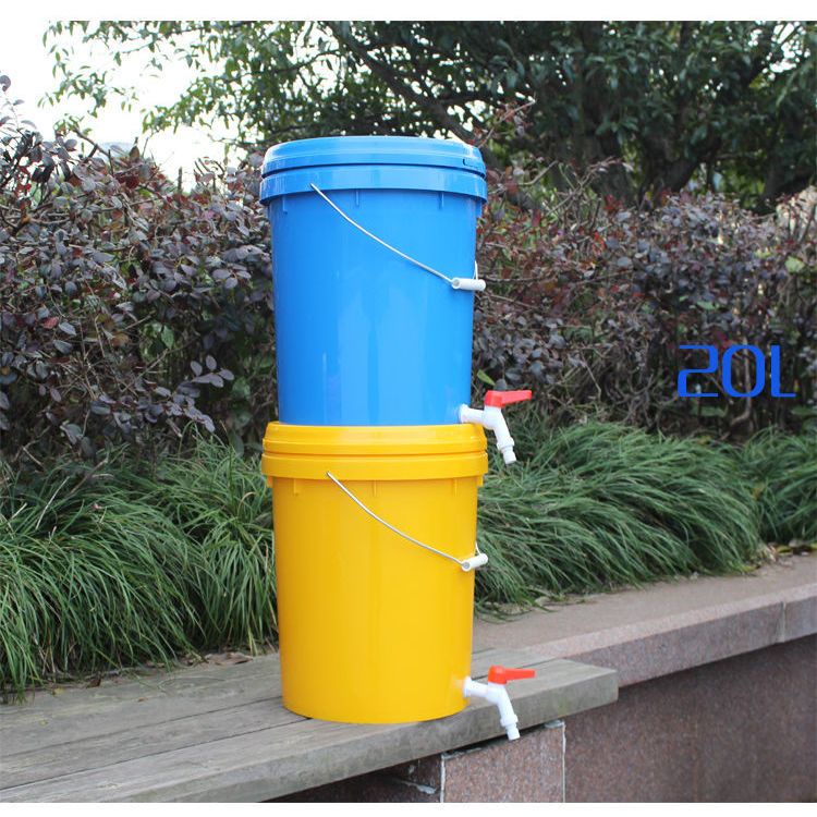 【熱賣】๑☋♗10升20升25升帶水龍頭塑膠桶洗手桶加厚塑膠桶水桶壓蓋桶洗澡桶