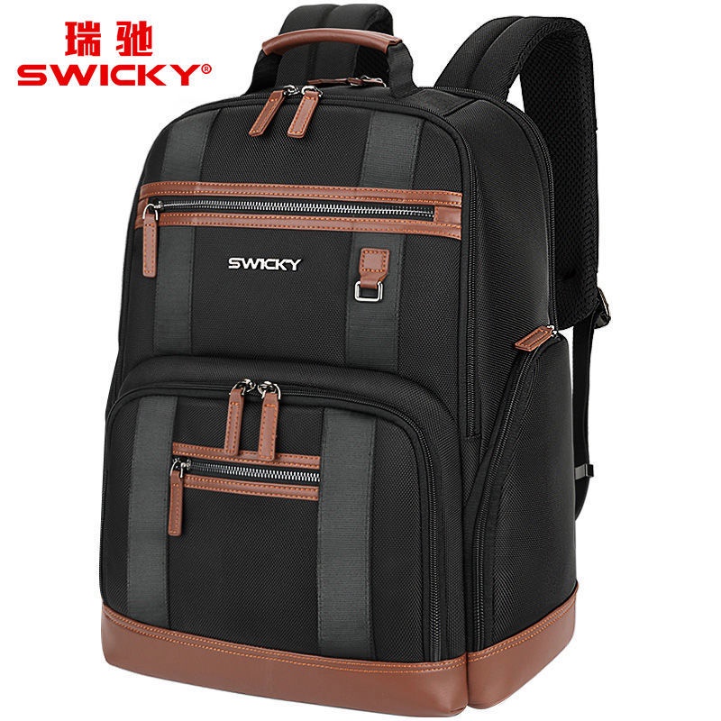 瑞士SWICKY瑞馳高端雙肩包 男士背包休閑男商務旅行大容量電腦包