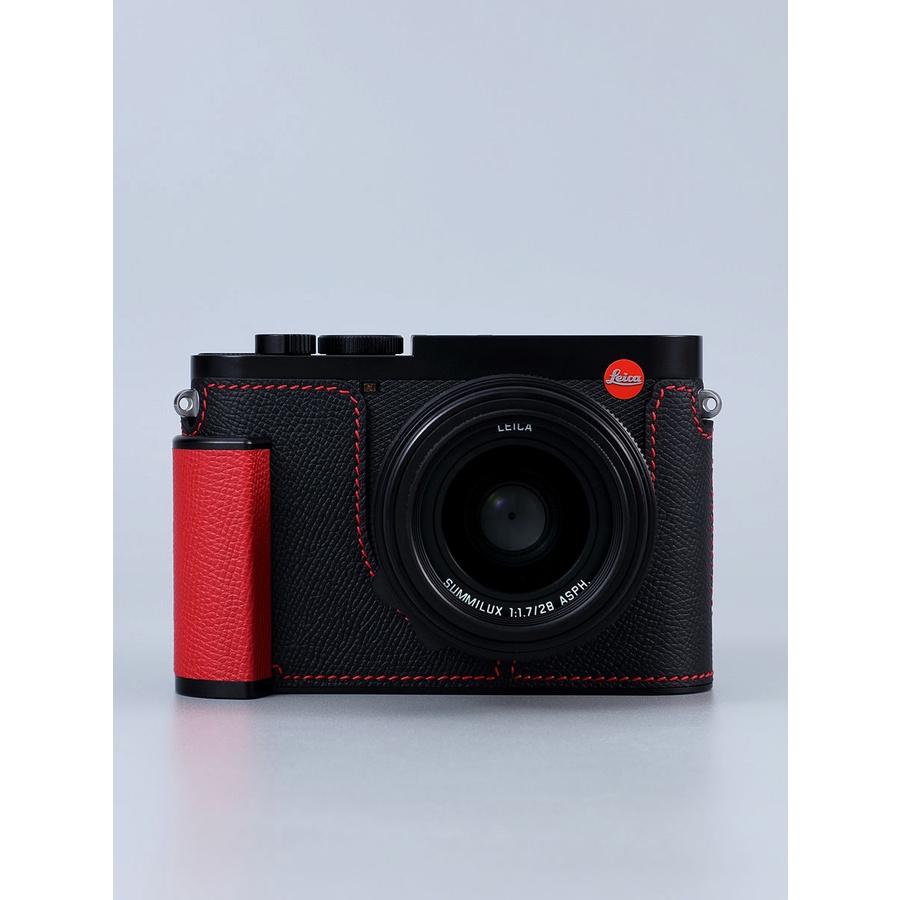 Milicase訂製適用徠卡Leica Q3 Q2真皮套 保護套 手柄 相機套底座