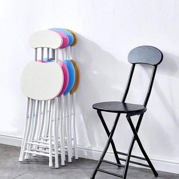 折疊椅子凳子靠背椅便攜傢用餐椅現代簡約時尚創意圓凳椅子電腦椅