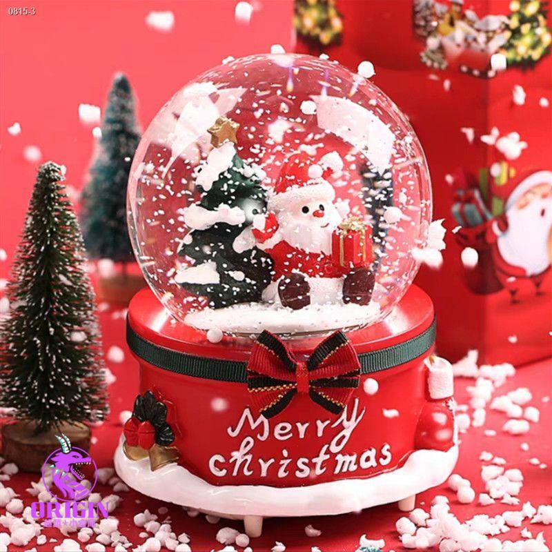 ♥獨家品質♥▨✚☑圣誕節 水晶球 音樂盒 飄雪花 聖誕節 創意禮物 小紅書同款 聖誕老人雪花音樂盒 交換禮物lucy88