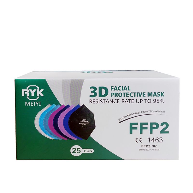 25pcs/box FFP2 3D Facial Protective Mask CE1463 color KN95