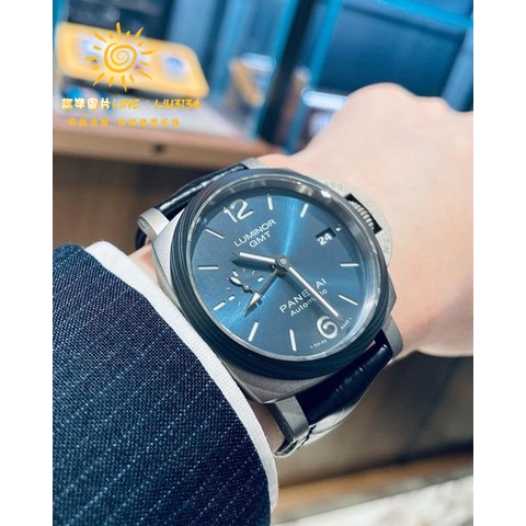 PANERAI 沛納海 Luminor PAM1279 藍面 42mm 全新 22.04 GMT Pam1314