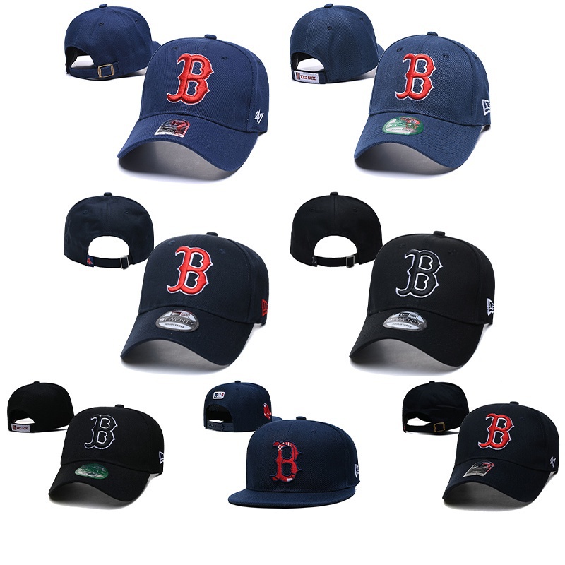 MLB棒球帽 Boston Red Sox 波士頓紅襪 男女通用 可調整彎簷帽 嘻哈帽 遮陽帽 戶外 運動帽 時尚帽子