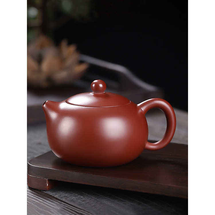 茶道 大紅袍 西施壺 手工作 大容量 紫砂 泡茶壺 純色 禮盒 裝 中式 紅色 茶具 鳳鳴