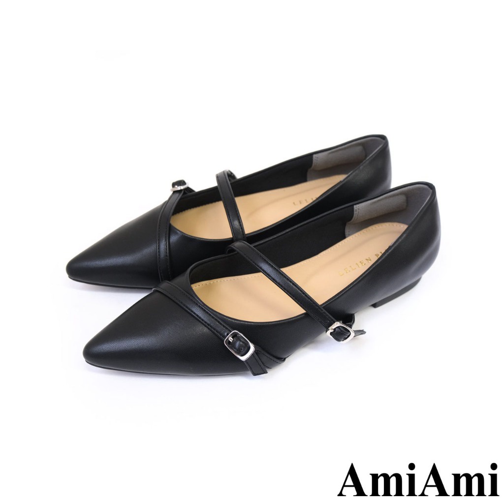 【AmiAmi】 可愛尖頭瑪莉珍低跟鞋 超好走女鞋 SY003