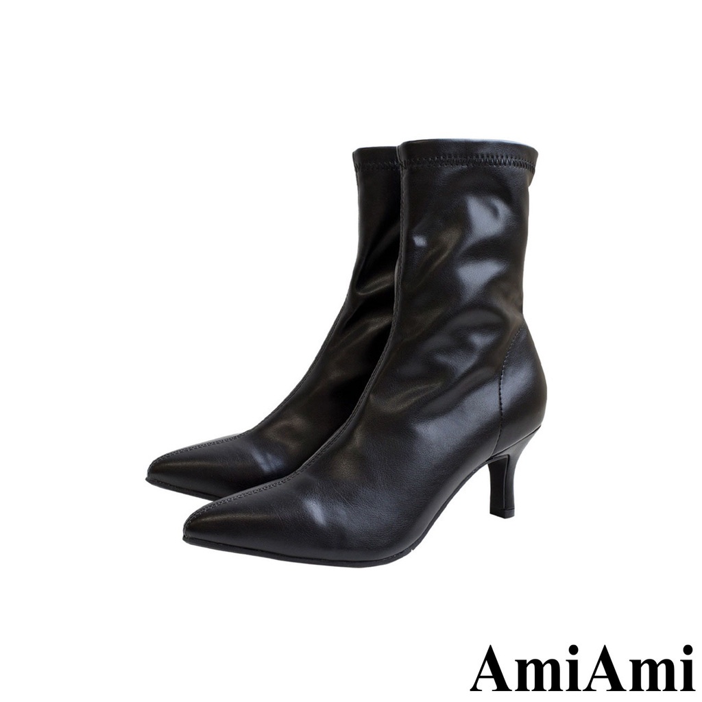 【AmiAmi】 超好走女鞋尖頭彈性靴 SH221