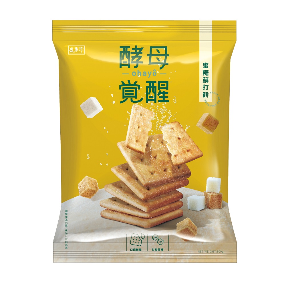 盛香珍 酵母覺醒-蜜糖蘇打餅 300g【家樂福】