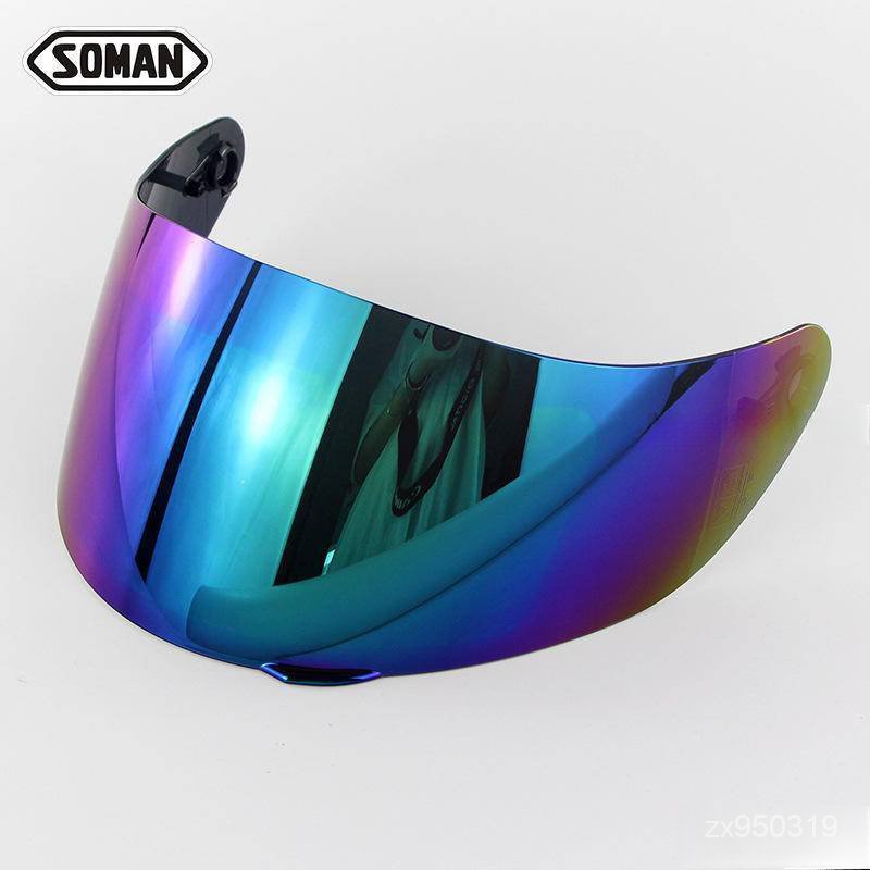 🔥正品超高清SOMAN型號955/960强化鏡片防刮花頭盔配件及內襯