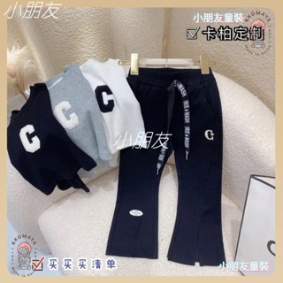 小朋友🍓穿搭女童長袖T恤時尚長袖大學t 女春秋款韓版童裝洋氣字母套頭長袖打底衫 兒童簡約素色百搭休閒長袖上衣XPY