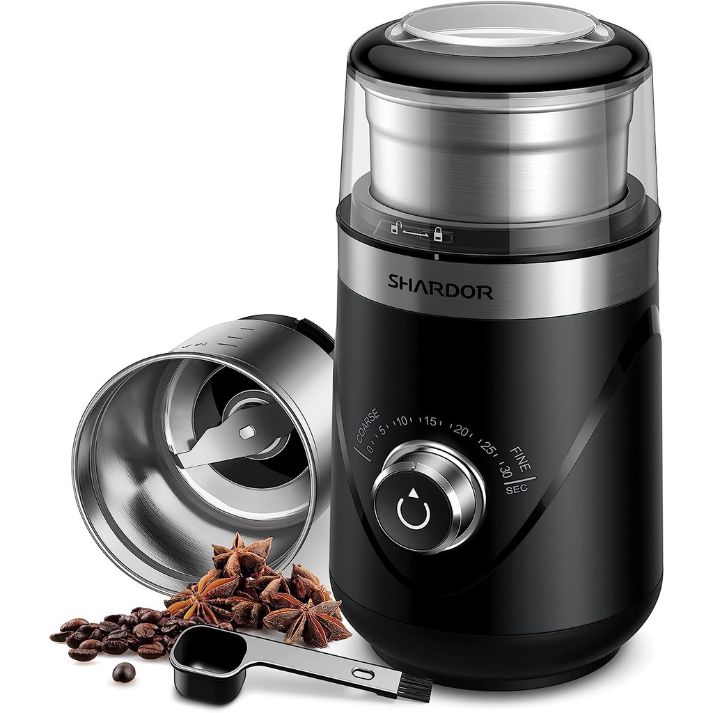 咖啡機 110v 咖啡豆研磨機 SHARDOR 可調節電動咖啡研磨機 香料研磨機 濃縮咖啡研磨機 不銹鋼研磨機 精選好物