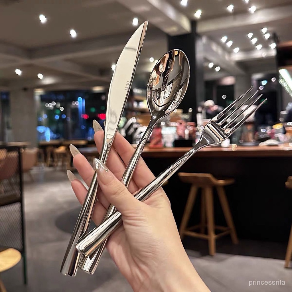 【🔥限時特價🔥】意大利設計刀叉勺西餐牛排刀叉高檔餐廳三件套316輕奢刀叉勺 9A9B
