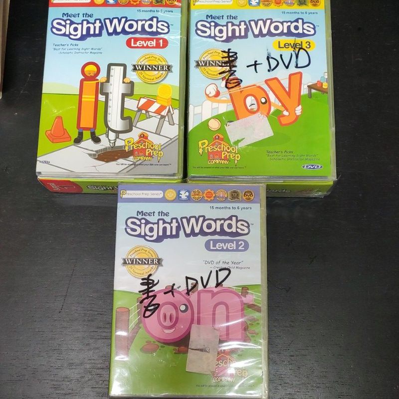 二手童書~美國 PreSchool Prep / Meet the sight words level1-3,附DVD