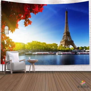 北歐ins背景布巴黎鐵塔埃菲爾鐵塔掛布床頭牆布裝飾畫網紅掛毯牆布掛簾布畫掛畫裝飾布藝術牆 歐洲建築風格掛布