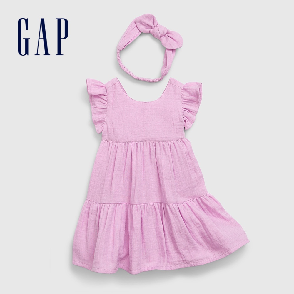 Gap 嬰兒裝 無袖洋裝家居套裝-淺粉色(669287)