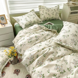 水洗棉床包四件組 小清新韓式公主碎花被套 雙人床包 單人床包 床罩三件組 標準加大雙人床單被套組 枕頭套