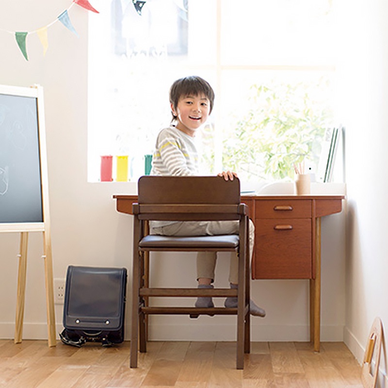 【免運】日本YAMATOYA兒童學習椅實木座椅傢用寶寶餐椅可陞降多功能寫字椅