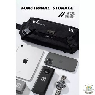 現貨🔳 EXDARK 黑色機能 新品 機能風 韓款🇰🇷胸包 EX系列 磁吸扣 多功能 收納 尼龍胸包
