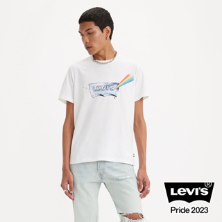 Levis Pride平權系列 合身版短袖T恤/彩虹稜鏡Logo/彩虹旗標 男 24671-0039 熱賣單品