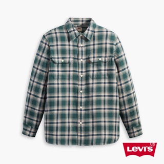 Levis 工裝法蘭絨襯衫 成熟感松嶺綠格紋 男款 19587-0219 熱賣單品