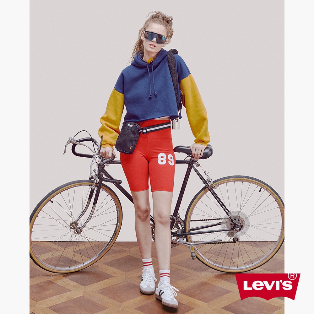 Levis Gold Tab金標系列 彈力貼身單車褲 硃砂紅 女 A3752-0003 熱賣單品