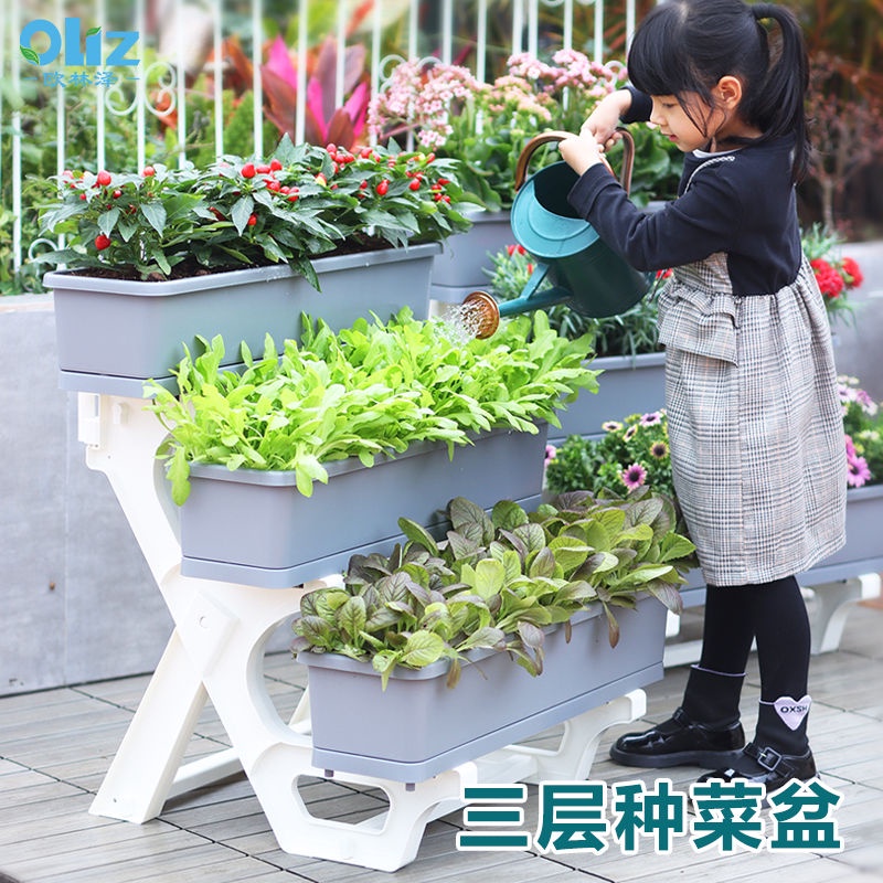 陽臺多新品層種菜盆立體組合專用箱家庭室內種植神器頂樓菜架草莓花盆限定