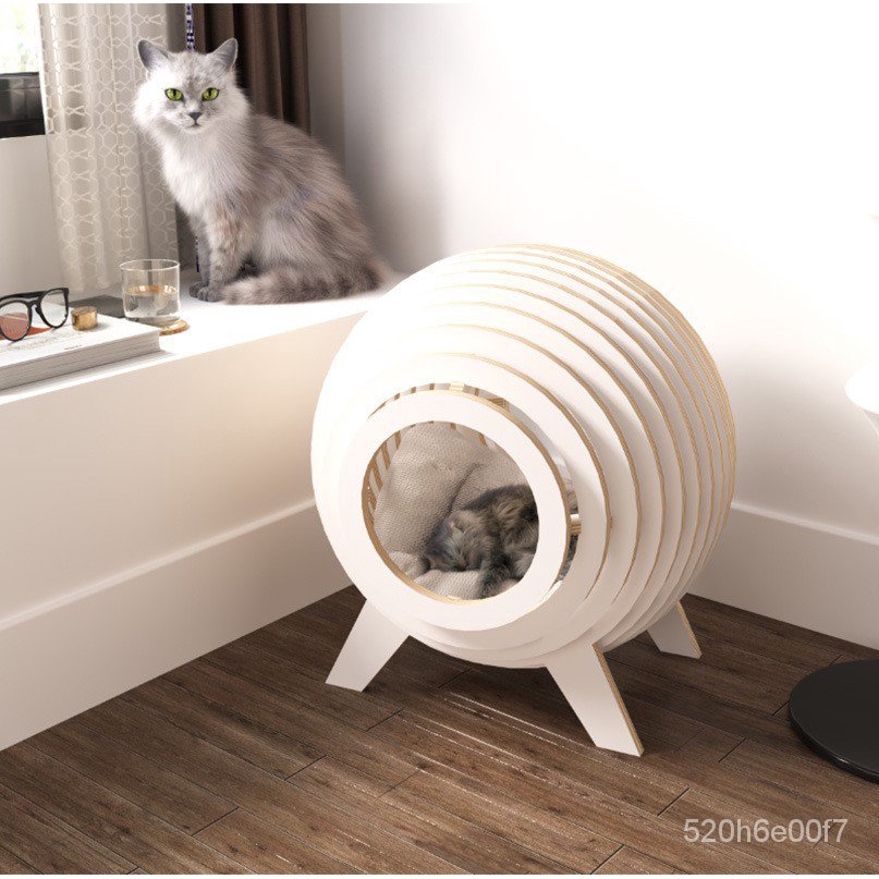 【免運】木製貓籠寵物店蜂窩形貓櫃貓別墅貓捨貓屋傢用室內實木多層貓爬架