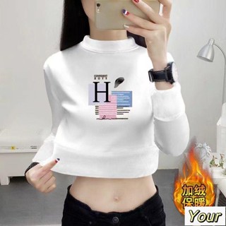 【Your】發熱衣 打底衫女 黃金絨加絨加厚半高領保暖長袖T恤女秋冬季新大碼內搭打底衫上衣