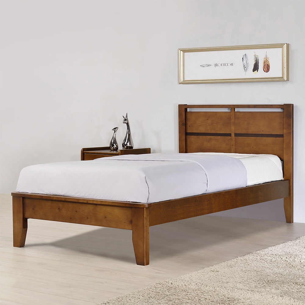 Homelike 巴斯特床架組-單人3.5尺 實木床架 單人床 3.5尺床